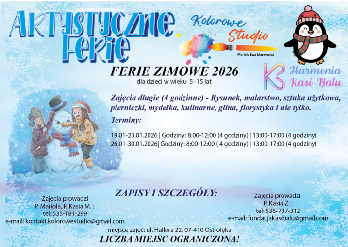 Półkolonie Ferie w Kolorowym Studiu