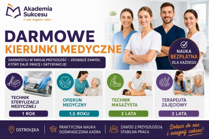 DARMOWE KIERUNKI MEDYCZNE W OSTROŁĘCE!