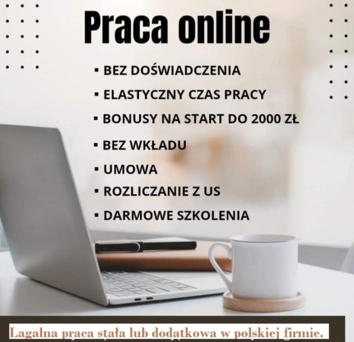 Praca stała lub dodatkowa / zdalna / w domu / przy komputerze / przez internet