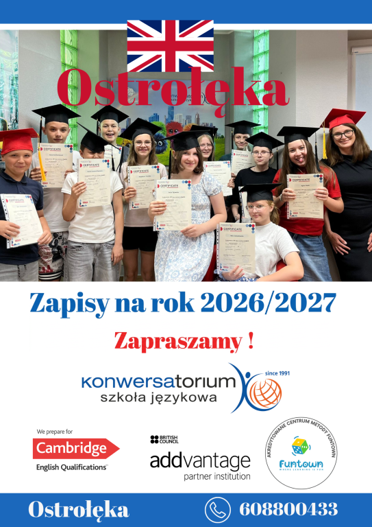 Kursy angielskiego w SJO KONWERSATORIUM w Ostrołęce