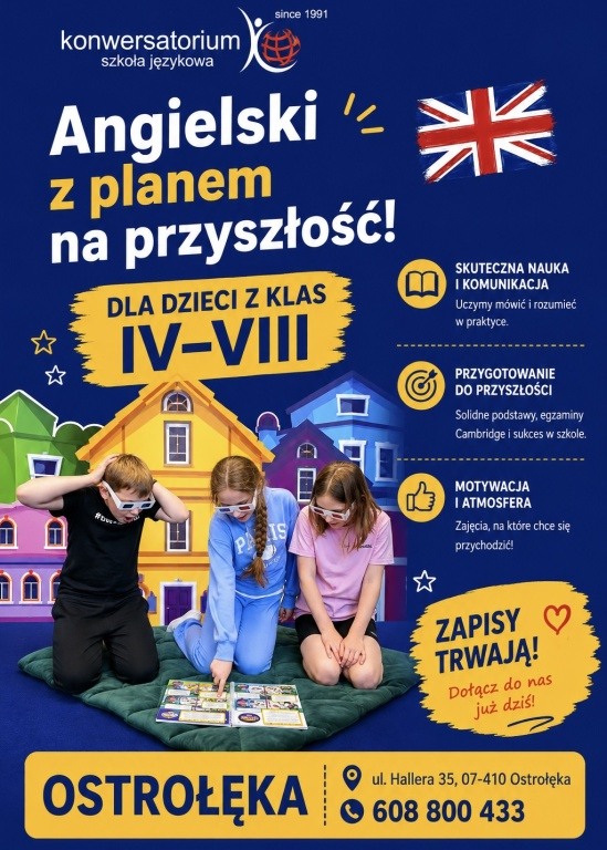 Kursy angielskiego w SJO KONWERSATORIUM w Ostrołęce