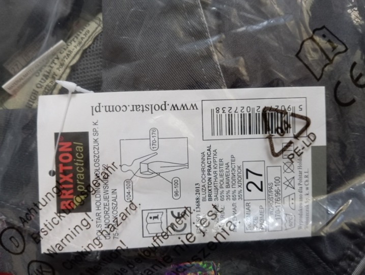 Bluza robocza BRIXTON PRACTICAL APBL rozm.27 - NOWA