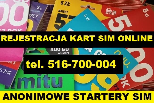 Bydgoszcz polskie zarejestrowane KARTY SIM startery smartfona telefoniczne prepaid aktywne startówki