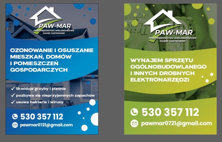 Osuszanie i ozonowanie pomieszczeń, samochodów
