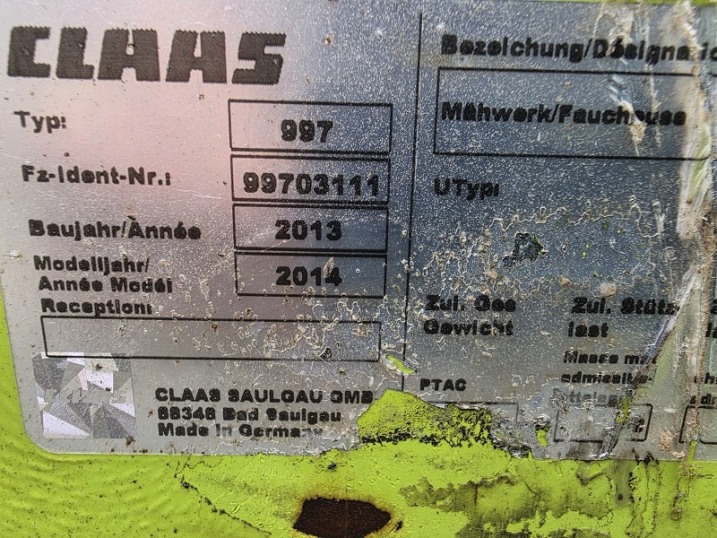 kosiarka dyskowa claas/2014