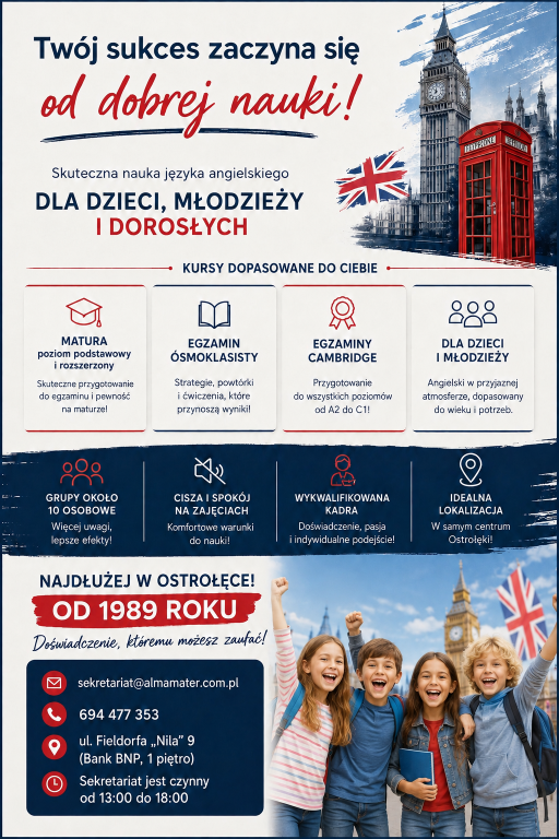 ANGIELSKI - DZIECI, MŁODZIEŻ, DOROŚLI