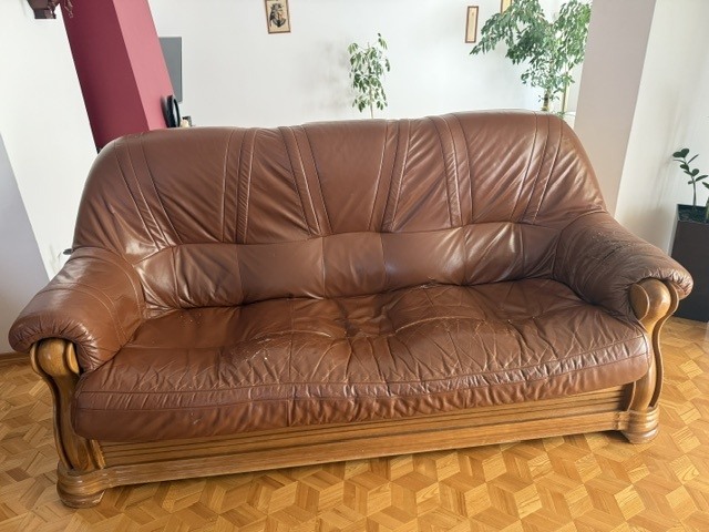 SPRZEDAM ZESTAW WYPOCZYNKOWY SKÓRZANY