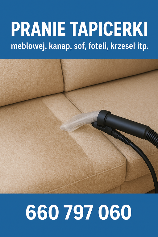 Profesjonalne pranie tapicerki meblowej, kanap, wykładzin