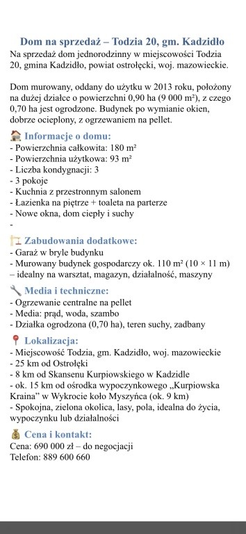 Dom na sprzedaz
