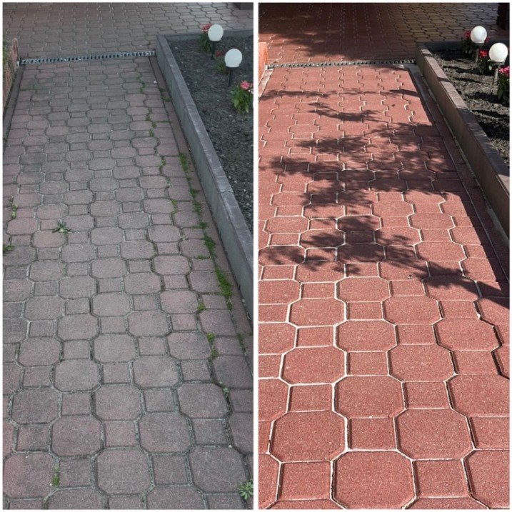Mycie kostki i elewacji .
