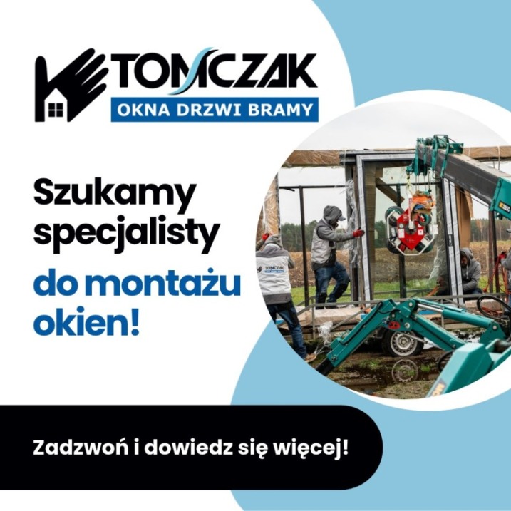 POSZUKUJEMY OSOBY DO MONTAŻU OKIEN I DRZWI