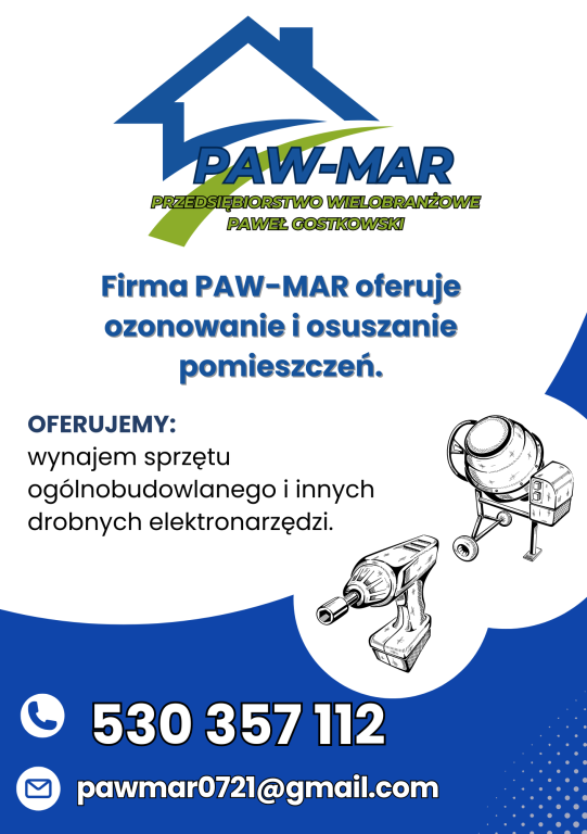 WYNAJEM sprzętu ogólnobudowlanego, ogrodniczego bez kaucji