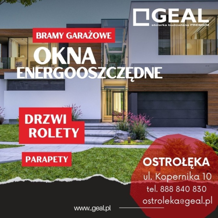 GEAL OKNA - DRZWI - BRAMY - ROLETY - PARAPETY