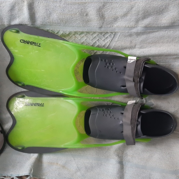 Płetwy do nurkowania Tribord + gogle i torba do transportu