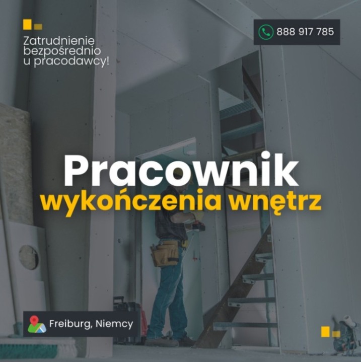 Praca Niemcy- wykończeniówka- 18-19€ na godzinę