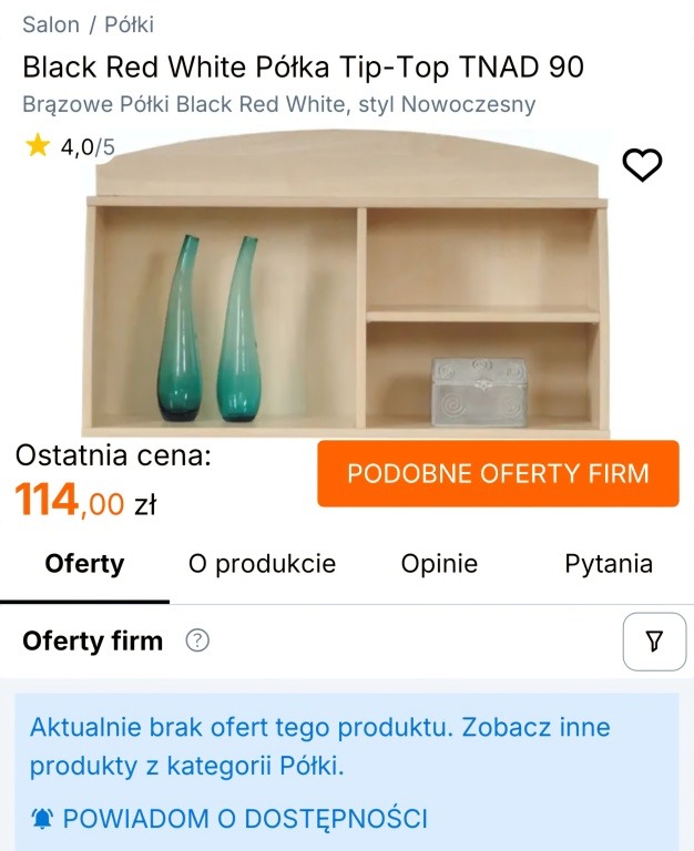 Sprzedam półkę BRW
