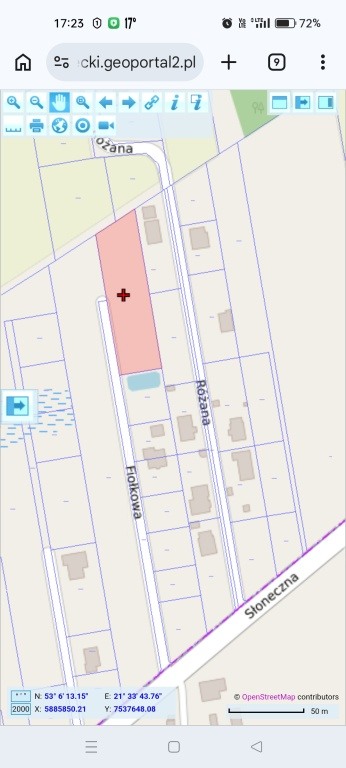 Działka w Łęgu Przedmiejskim ul. Fiołkowa