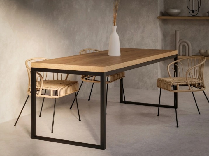 Stół Arizona drewno dębowe lite stelaż industrial loft na wymiar