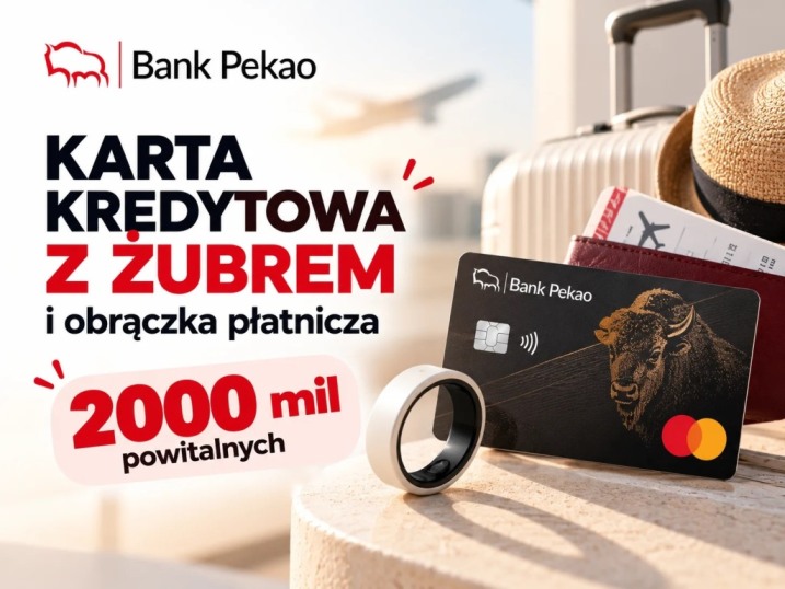 Karta Kredytowa z Żubrem Pekao – odbierz obrączkę płatniczą i 2000 mil
