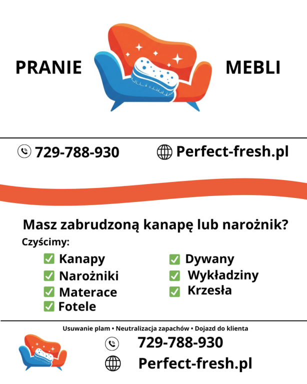 Pranie Tapicerki Meblowej