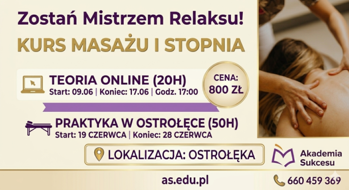 KURS MASAŻU I STOPNIA