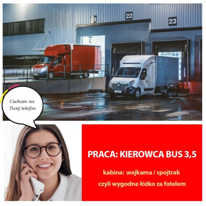 Kierowca kat. B - bus plandeka 10EP - po kraju