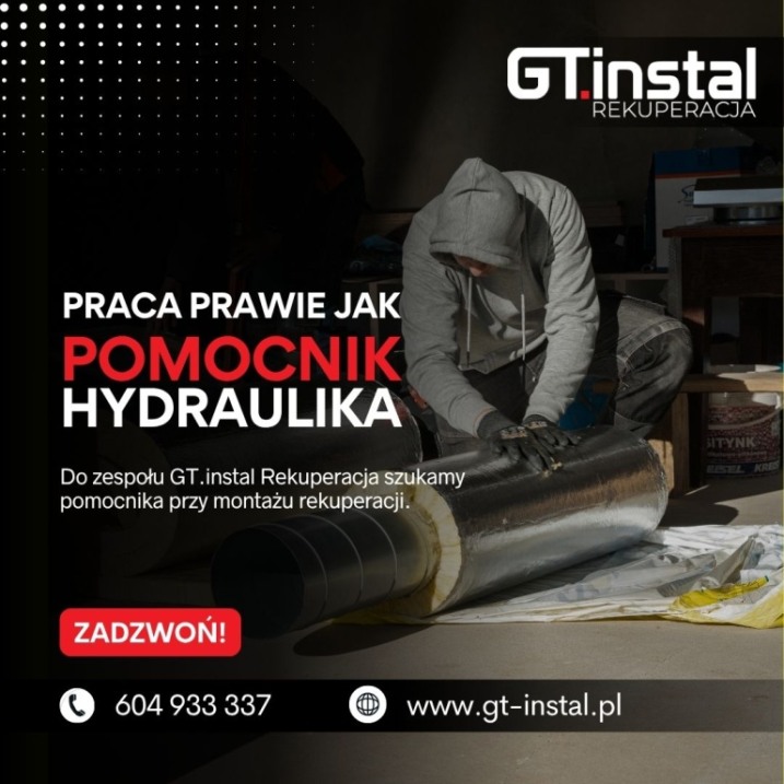 PRACA PRAWIE JAK POMOCNIK HYDRAULIKA