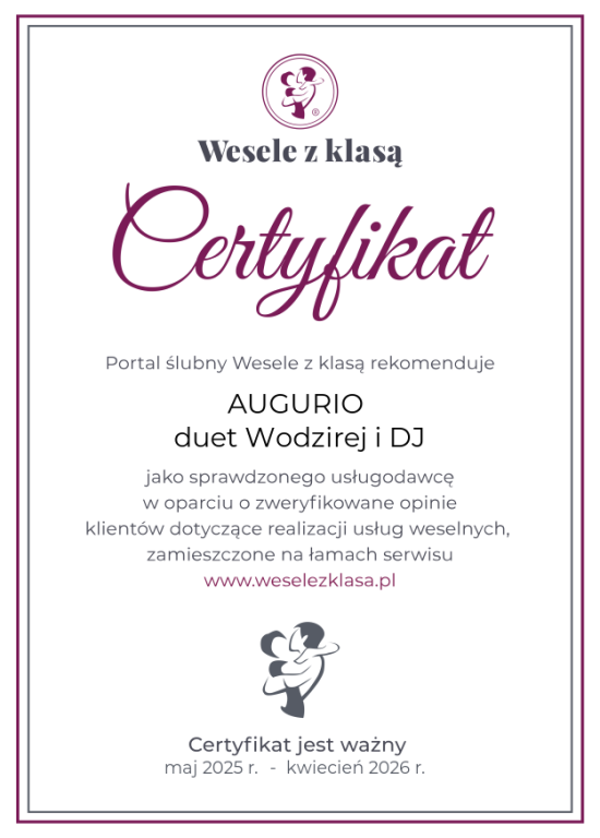 AUGURIO - D.J. / Wodzirej / konferansjer / + muzyka na żywo i efekty specjalne