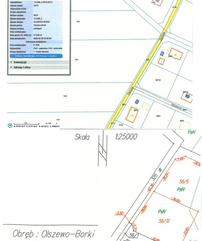 Działka budowlana Olszewo-Borki