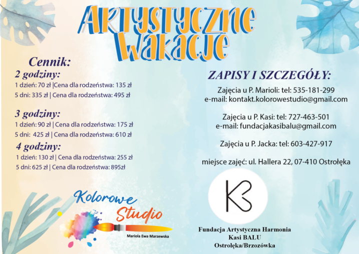 PÓŁKOLONIE ARTYSTYCZNE – WAKACJE 2025