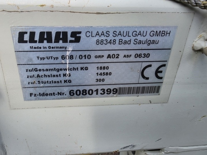zgrabiarka claas liner 1250 profil