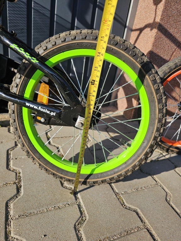 Rower dziecięcy dla chłopca 16 Fuzlu Racing BMX używany zielony