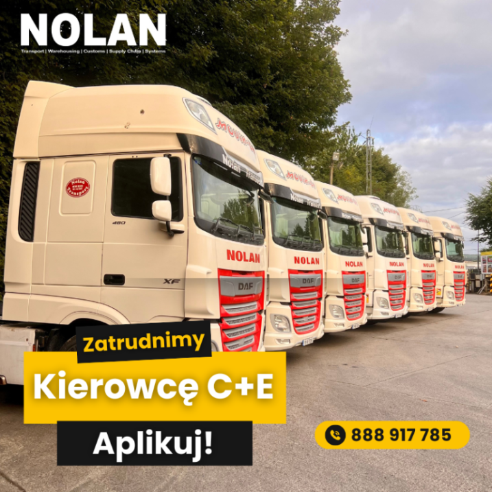 Kierowca C+E - Europa, 838 EURO NETTO tygodniowo