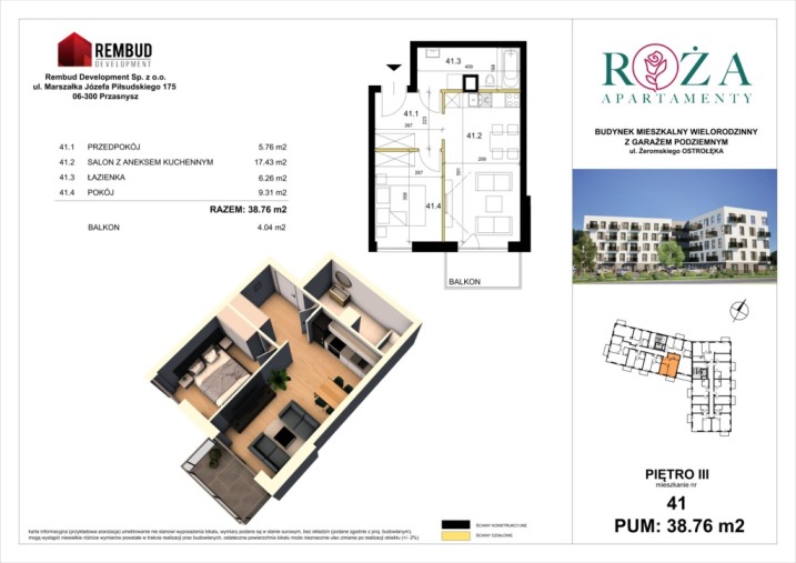 Apartamenty Róża Ostrołęka - Nowe mieszkanie na sprzedaż !!!
