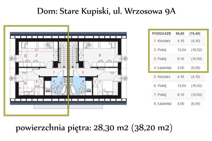 Nowoczesny bliźniak z widokiem na las
