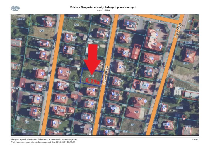 Sprzedam działkę budowlaną 619m2 Olszewo-Borki