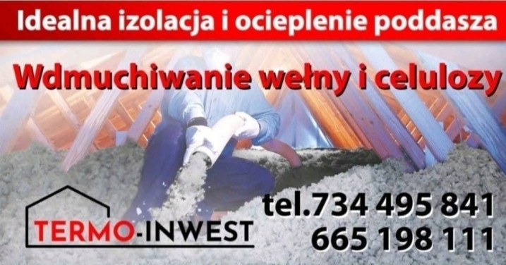 Wdmuchiwanie wełny, celulozy i ocieplenia pianą PUR poddaszy