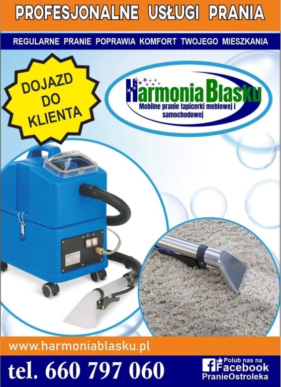 Pranie kanap, tapicerki meblowej Ostrołęka