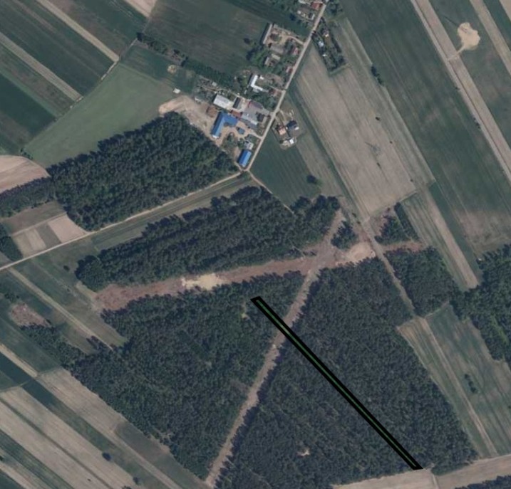 Sprzedam działkę leśną 0,51ha we wsi Rososz, gmina Wąsewo