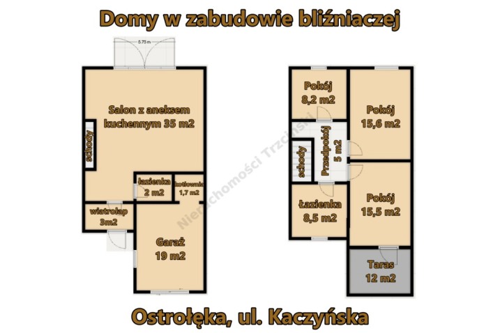 Nowoczesne domy w zabudowie bliźniaczej w Ostrołęce