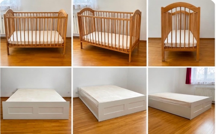 Łóżko białe Ikea 200x200